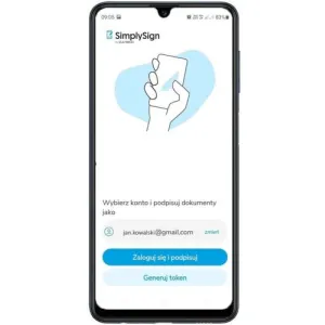 Podpis elektroniczny w aplikacji mobilnej SimplySign - 3 lata